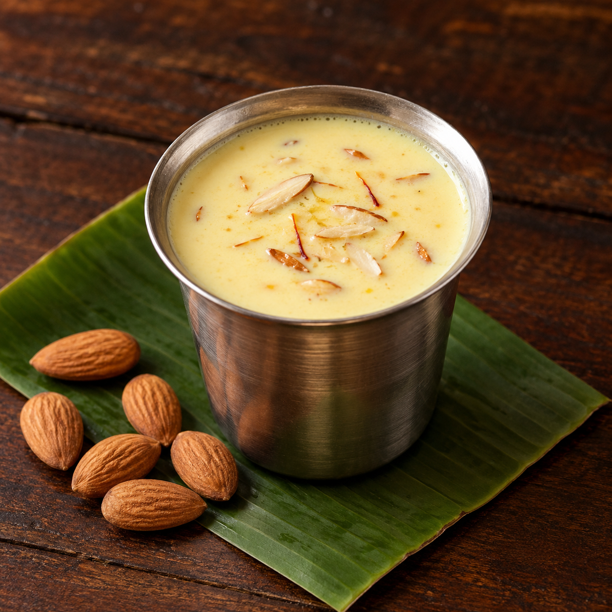 Badam Milk: Almond milk with a warm, nutty flavour.